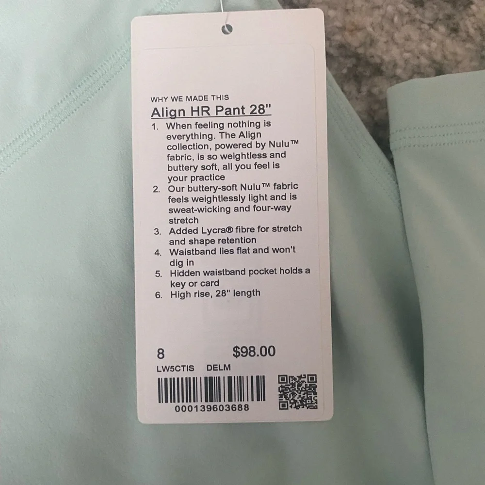 lululemon Align™ High-Rise Pant Delicate Mint - Picture 4 of 7